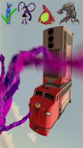 Poppy Playtime vs Train CHALLENGE part 2 #gmod #sfm