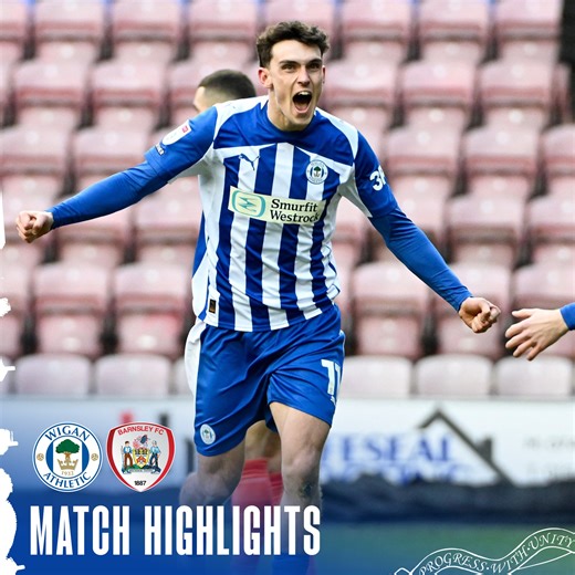 Our first goal of 2026! 😮‍💨 📺 Match highlights from our New Year's Day draw against Barnsley are available to watch on Latics TV and YouTube! #wafc 🔵⚪️ | Wigan Athletic