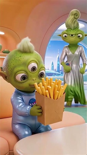 What Happens When an Alien Eats Chocolate? 🍫😱 #shorts #alien #animation
