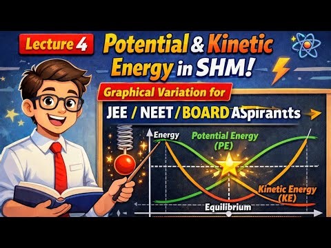 Graphical variation of Potential & Kinetic Energy in SHM for JEE, NEET & Board Aspirants