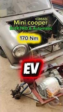 Classic Mini cooper - Electric motor - EV conversion #mınıcooper #classicmini #classicminicooper