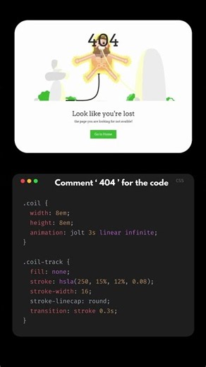 I Built a 404 Page Using Only HTML CSS JS 🔥