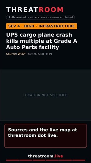 UPS cargo plane crash kills multiple at Grade A Auto Parts facility | Threatroom #Shorts
