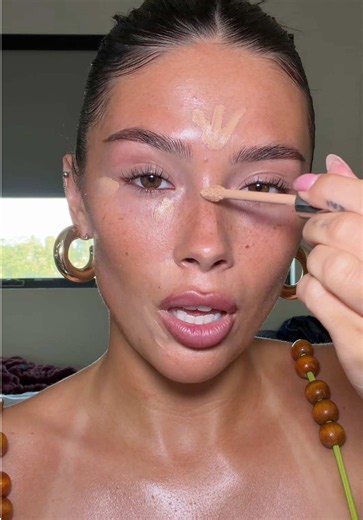 glam that lasts me in humidity🌴 @Haus Labs concealer shade “30” & blonzer shade “cinnamon” !! #hauslabspartner #vacaymakeup