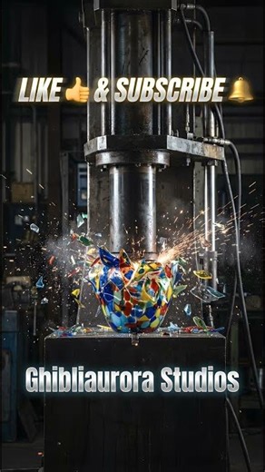 hydraulic press vs frozen cherry cluster 🍒 hundreds of sequential crimson burst in 4k