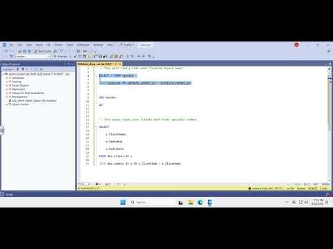 Fixing Invalid Object Name in SQL