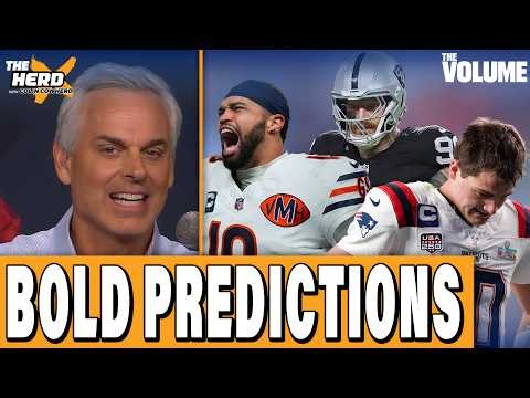 NFL BOLD PREDICTIONS: Caleb Williams MVP, Patriots MISS playoffs, Crosby TRADE | Colin Cowherd: HERD
