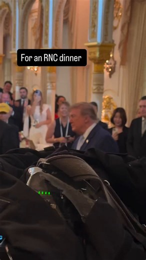 Terrie on X: "🚨 EPIC! President Trump walks into a ROARING room at Mar-a-Lago for tonight's RNC dinner, guests packed on both sides with phones up, electric! He'd already held a rally in Dalton, Georgia, earlier in the day, then flew straight to Palm Beach Air Force One touched down at DONALD J. TRUMP International Airport over night ☀️ It's his first trip home to Palm Beach in months. And he's not slowing down: today he heads to a rally in Highland Heights, Kentucky, then back to Mar-a-Lago fo