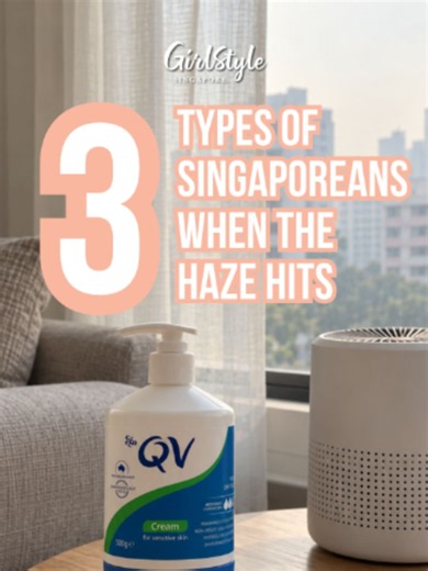 The haze is back, and Singaporeans are dealing with it in VERY different ways. ☁️😭 📱 The Haze Investigator: Checking PSI readings every 5 minutes. 🏠 The Indoor Hermit: Cancelling all outdoor plans. 💙 The Skincare Planner: Keeping her skin calm & moisturised with @qvskincaresg! Haze pollution can leave sensitive skin feeling irritated, dry and uncomfortable. Here's our simple 2-step skincare routine for hazy days: 🫧 QV Gentle Wash: Gently cleanses without stripping skin of moisture. 💧 QV Cr