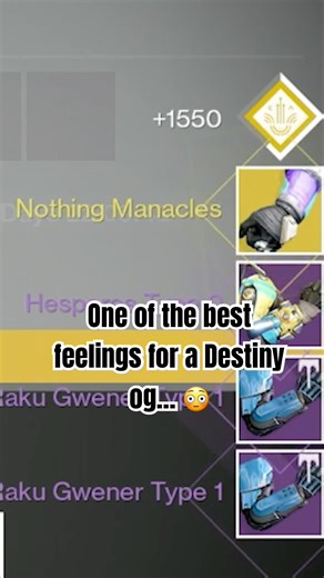 One of the best feelings for a destiny og...