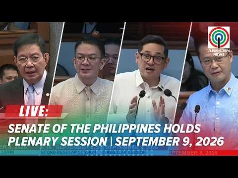 LIVE: Senate of the Philippines holds plenary session | ABS-CBN News (September 9, 2026)