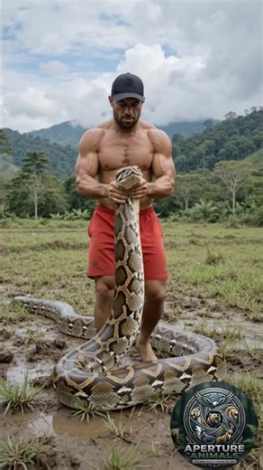 Man catch big python #wildlife