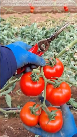 Tomatoes harvested in clusters #Agriculture #Farmers #Harvest#shorts