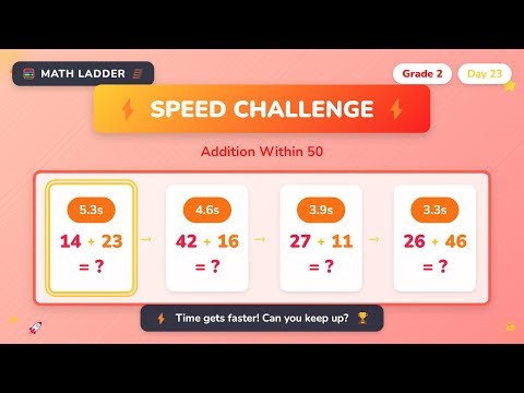 Addition Within 50 | Grade 2 Math Ladder Level 1 (Day 23/365)