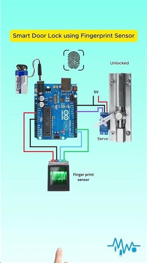 🔐Fingerprint Door Lock with Arduino