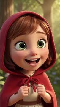 ❤️ Little Red Riding Hood & The Friendly Wolf 🐺🌲 | Cute Kids Story #KidsCartoon #Shorts #kidsstories