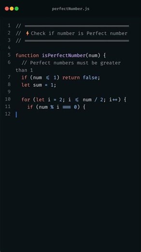 Check if a number is a perfect number using JavaScript.