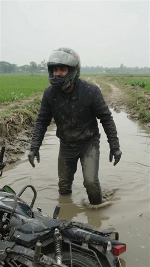 🏍️ Motorcycle Off-Road Ride Ends in Muddy Crash