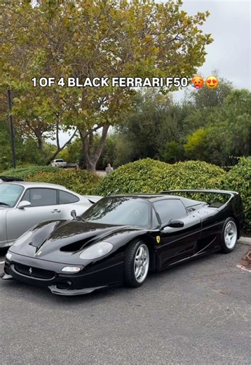A black Ferrari F50 is one of the rarest sights in the supercar world. 🤯🖤 Ferrari built just 349 F50s worldwide, and only 4 left the factory in black. That makes this ’90s icon even more special than the already legendary red F50. Powered by a naturally aspirated 4.7L V12 derived from Ferrari’s Formula 1 technology, it produces 513 HP, revs to 8,500 RPM, and sends power through a 6 speed manual transmission. 🏎️🔥 With a top speed of around 202 mph, the F50 delivers an unforgettable analog dri