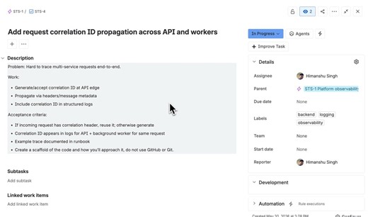 A few clicks from Jira. Your agent is ready to go. Deep-link to your AI coding tool of choice, like @OpenAI’s Codex, @Claude Code, or Rovo Dev CLI, with full context auto-filled.Less prompting. More shipping.