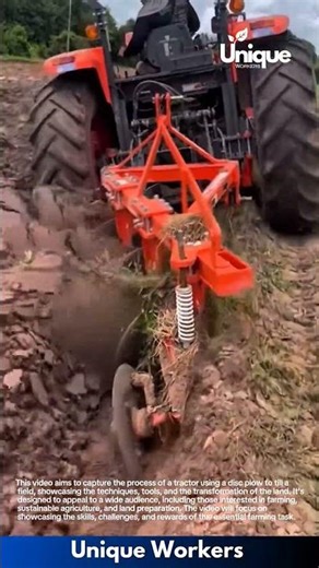Powerful Tractor Trencher: Deep Soil Digging Machine at Work in Farmland