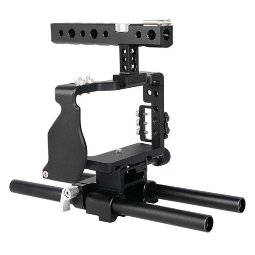 Professional Video Cage Rig Kit Film Making System w/ 15mm Rod Accessory Replacement for Sony A6000 A6300 A6500 ILDC Mirrorless Camera Camcorder | Lazada Philippines