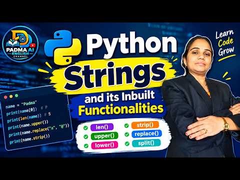 Python Strings in Python | Built-in String Methods Explained with Examples | Python Tutorial