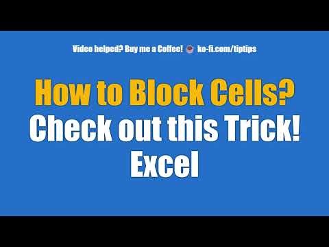 How to Block Cells? Check out this Trick! Excel