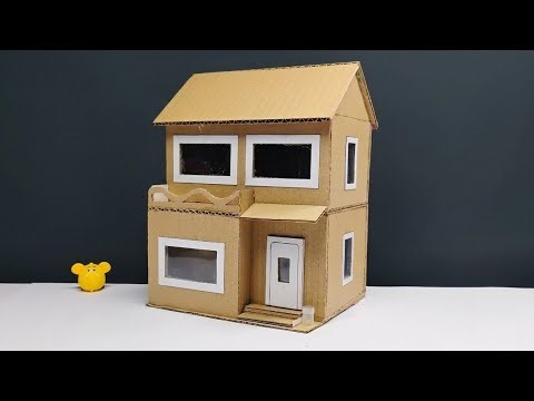Can I Build a Realistic Two-Storey House Using Only Cardboard? 😳 | Full Build Process + Final Result