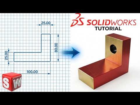 Solidworks From Zero | Beginner Step-by-Step Modeling Tutorial #01