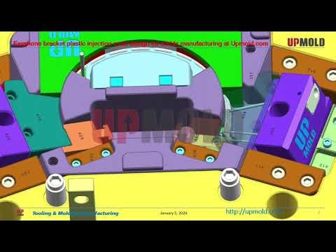 Earphone bracket plastic injection mold design for molds manufacturing at Upmold.com