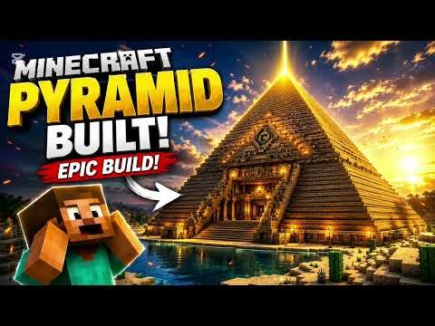 Building a Giant Egyptian Pyramid in Minecraft Hardcore Mode, minecraft house tutorial 👌