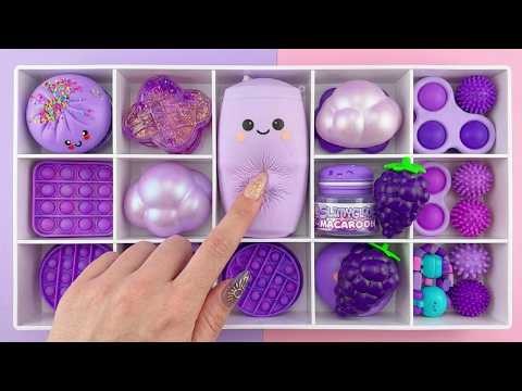 Viral Squishies, Fidgets & Slime Satisfying Video ASMR! 🍇💜☂️ #asmr #shorts
