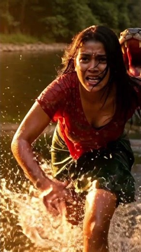 “Giant Python Attacks Woman at River | Ultra-Realistic Survival Horror”“She Went to Wash Cloths