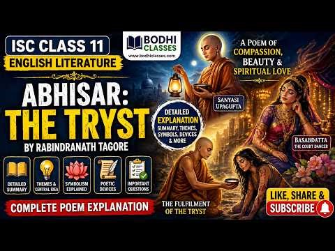 Abhisar: The Tryst By Tagore| ISC Class 11 English Literature | Full Explanation #isc #englishpoem