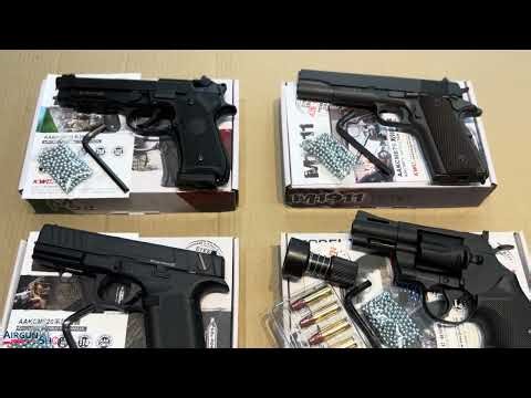 KWC CO2 Airguns Models: Beretta M92, Colt Classic M1911, 357 Python Revolver, Glock18 K18 Airgunshop