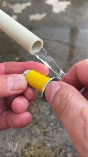 ​Creative DIY Method to Seal a Leaking Water Pipe Using a Bolt and Nut