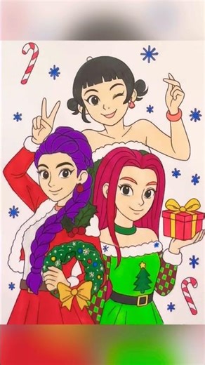 Christmas Coloring Kpop Demon Hunters