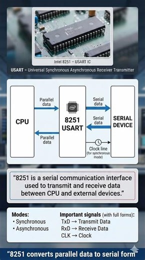 8251 USART Explained | Serial Communication with Definition & Diagram