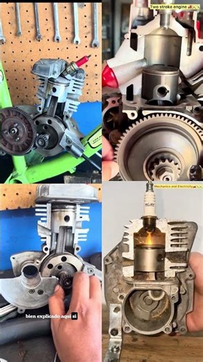 Two stroke engine, this is what happened inside cylinder when engine is running 🚒⚒️