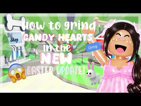 How to grind candy hearts in the NEW Easter update in adopt me!