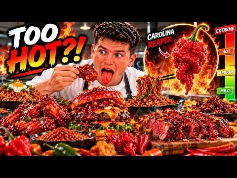 Nick DiGiovanni Tries the World’s Spiciest Foods & Craziest Food Hacks… This Got PAINFUL!