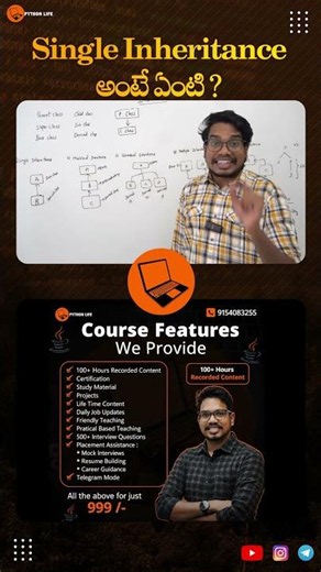 Single Inheritance in Java | Most Important OOPs Concept for Beginners | PythonLife