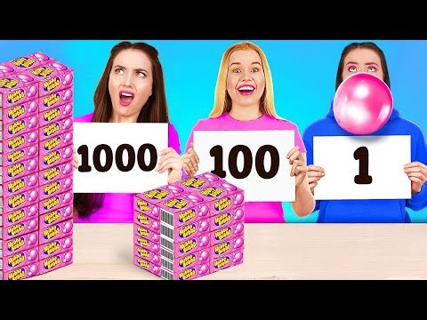 Défi des 100 couches de nourriture pendant 24 heures ! Géant vs Minuscule par 123 GO!