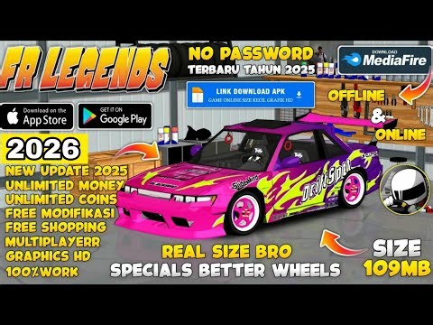 FR Legends Mod Apk 0.4.5 New 2026 - Unlimited Money Free Shopping & Special Better Wheels Real Size