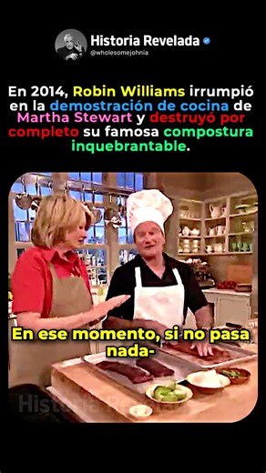 Cuando Robin Williams le hizo perder la compostura a Martha Stewart 😂🍳