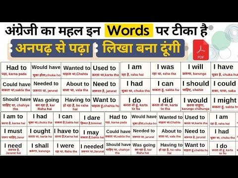 अंग्रेज़ी की आत्मा है ये 60 शब्द | English पढ़ना, लिखना, बोलना सीखिए आज से | Basic English Grammar