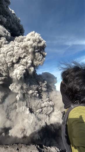 Hikers run for safety as Mount Dukono erupts in Indonesia