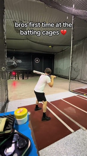 What happens when a beginner faces a 100 mph pitching machine for the first time 🔥