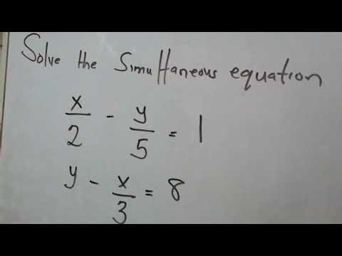 Solve the simultaneous equation